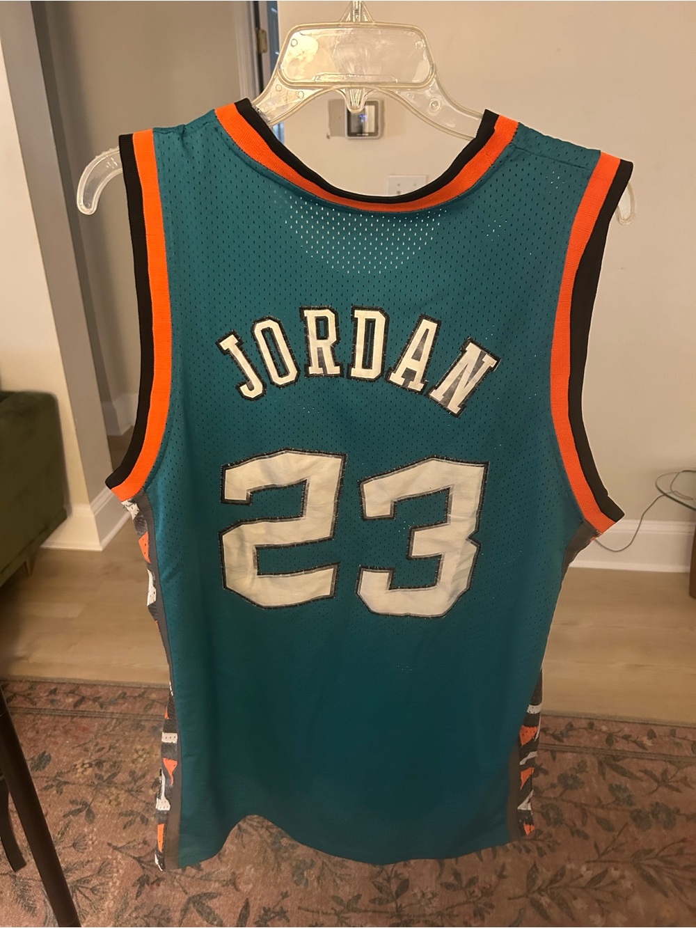 Mitchell & Ness Teal and Orange Mesh Basketball Jersey 23 - Jordan